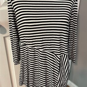 Vince Camuto Striped Black and White Top